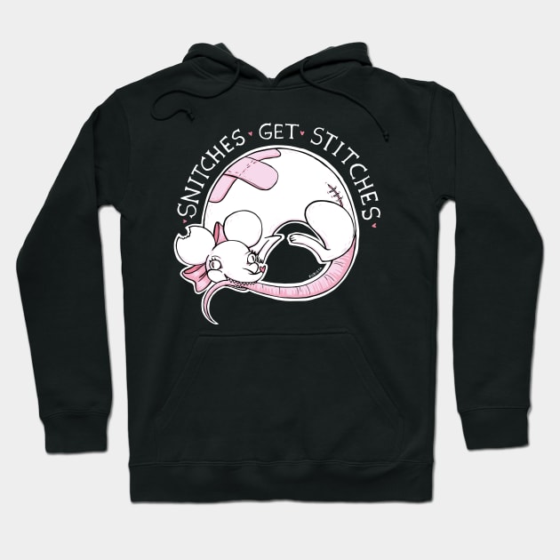 Snitches get stitches Hoodie by Zubieta